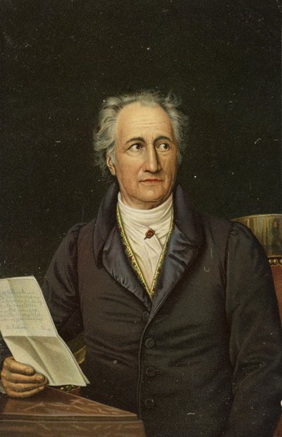 Johann Wolfgang von Goethe (1749–1832), tysk poet, romanforfatter og dramatiker (kromolitho) av German School