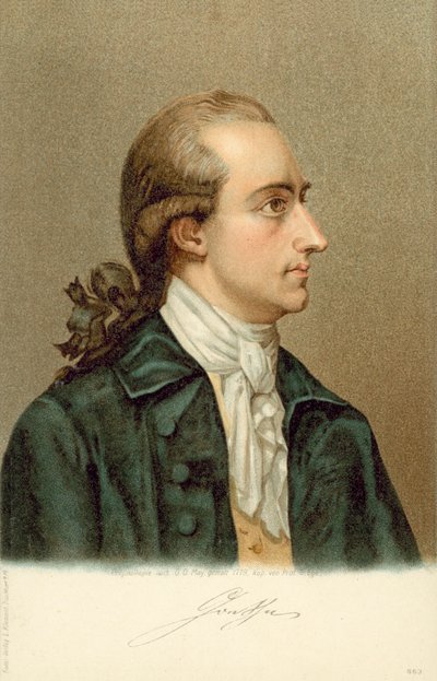 Johann Wolfgang von Goethe, (1749-1832), tysk forfatter og statsmann. av German School