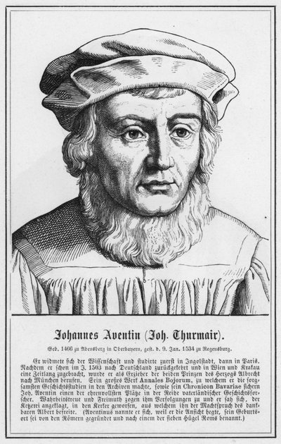 Johannes Aventin, Johannes Thurmair (gravering) av German School