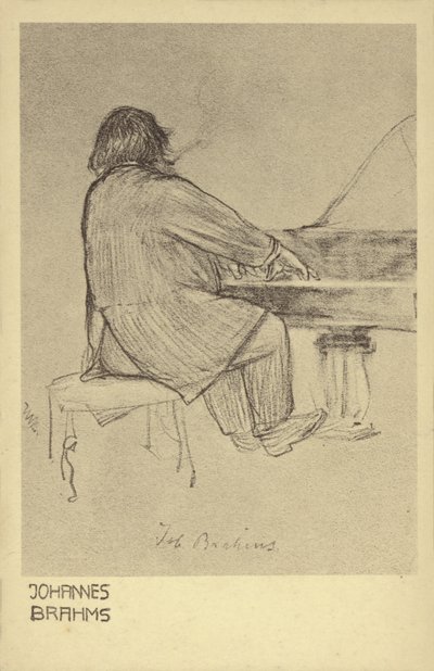 Johannes Brahms spiller piano av German School