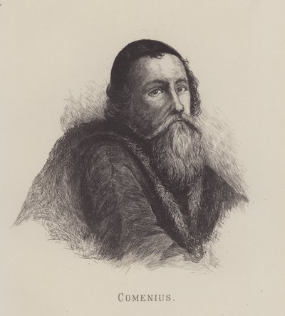 John Amos Comenius , tsjekkisk filosof, teolog og utdanningsforkjemper (litho) av German School