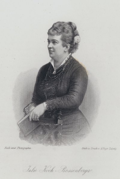 Julie Koch-Bossenberger , tysk operasanger og skuespillerinne (gravering) av German School