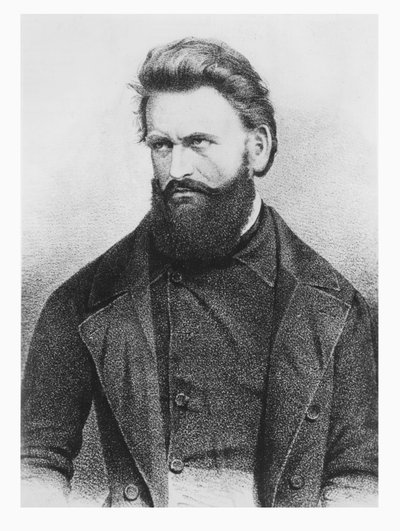 Julius Froebel (litho) av German School