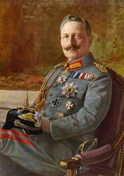 Keiser Wilhelm II (fargelitografi) av German School