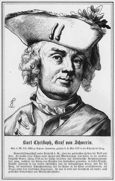 Kurt Christoph, greve av Schwerin (gravering) av German School