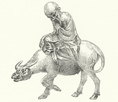 Laozi , gammel kinesisk filosof (gravering) av German School