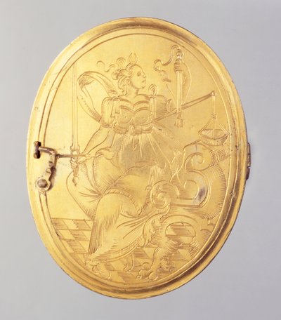Medaljon som inneholder miniatyrportrett av voks av Landgrave Wilhelm IV (gullbelagt sølv) (se også 312102 og 312134) av German School