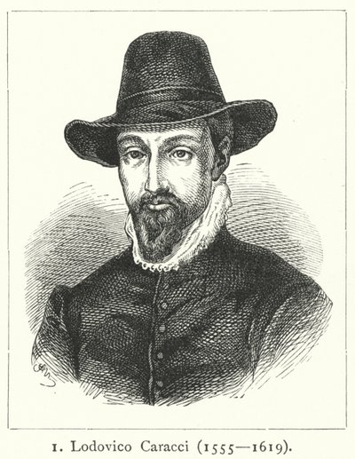 Lodovico Carracci , italiensk barokkkunstner (gravering) av German School