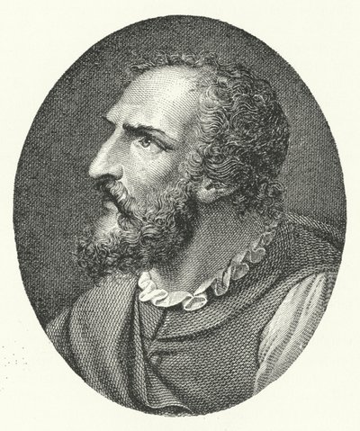 Ludovico Ariosto , italiensk poet (gravering) av German School