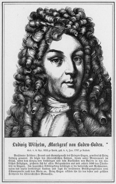 Ludwig Wilhelm, markgreve av Baden-Baden (gravering) av German School