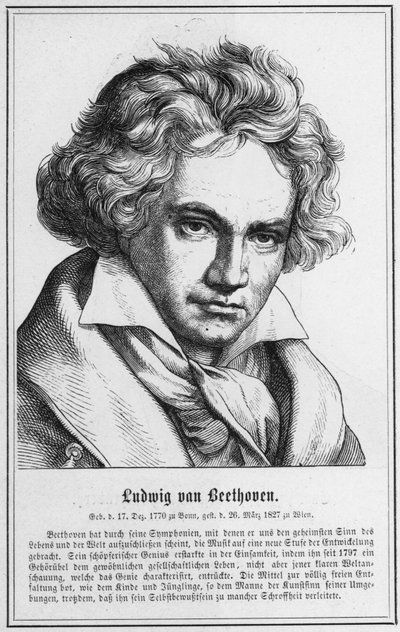 Ludwig van Beethoven (gravering) av German School