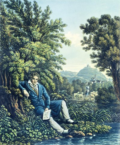 Ludwig van Beethoven ved en elv av German School