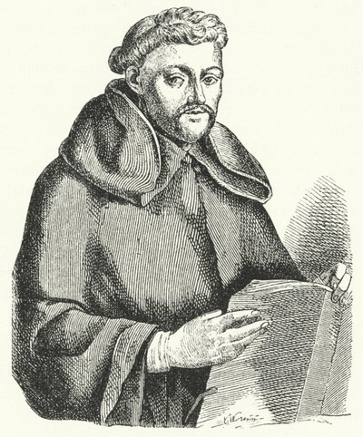 Luis de Leon , spansk lyrisk poet (gravering) av German School
