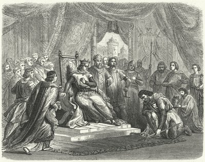 Malcolm IV av Skottland hyller Henry II av England ved Chester av German School