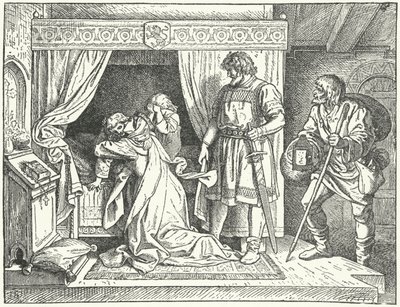 Margaret av Sicilia, datter av den hellige romerske keiser Frederick II, forlot sønnene sine etter å ha oppdaget utroskapen til mannen hennes, Albert den degenererte, markgreve av Meissen av German School