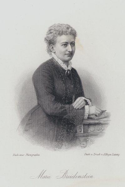 Marie Breidenstein , tysk pianist, sanger og sanglærer (gravering) av German School