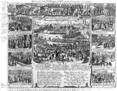 Ekteskapsfeiringer av Wolfgang Wilhelm, grev Palatine av Neuburg og Magdelene av Bayern i 1613 av German School