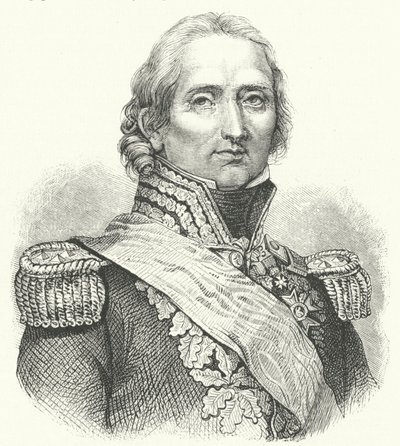 Marshal Nicolas Soult , fransk soldat (gravering) av German School
