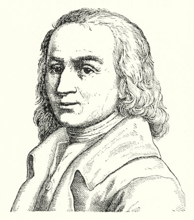 Matthias Claudius , tysk poet og journalist (gravering) av German School