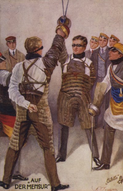 Mensur (fargelitografi) av German School