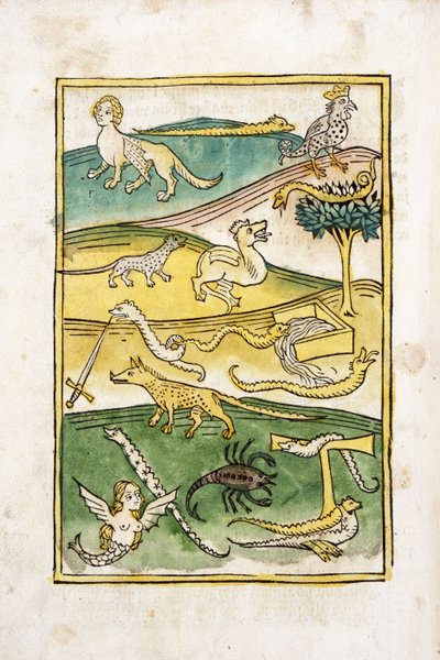 Monstre og slanger i et landskap, 1478 av German School