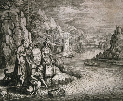 Moses reddet fra Nilen av German School