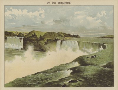 Niagara Falls (farge litho) av German School