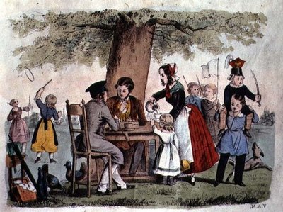 Open Air Games, Tyskland, ca. 1860 (fargegravering) av German School