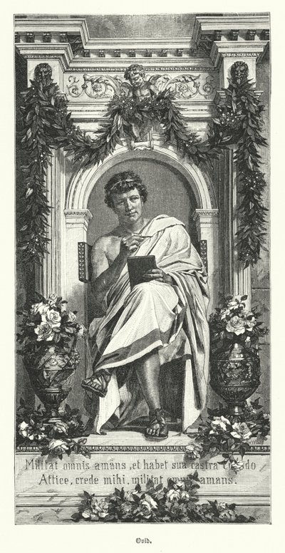 Ovid, romersk poet (gravering) av German School