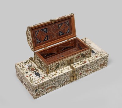 Malt ekteskapskrin i elfenben, 1600-99 av German School