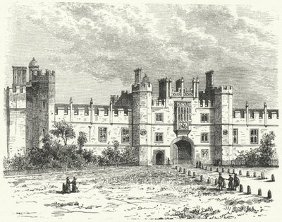 Palace of Whitehall, London (gravering) av German School