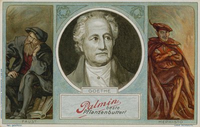 Palmin byttekort med et bilde av Goethe av German School