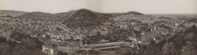 Panorama av Karlovy Vary (litho) av German School