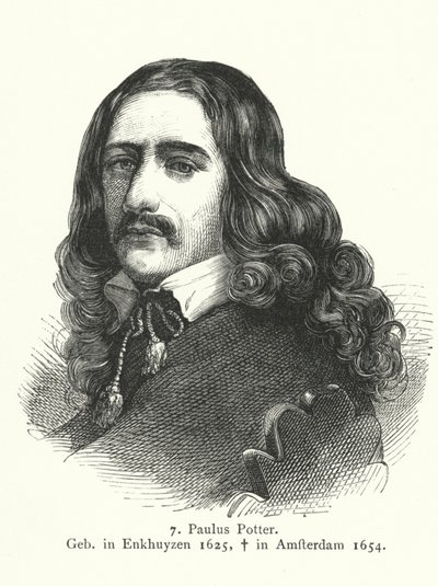 Paulus Potter , maler fra den nederlandske gullalderen (gravering) av German School