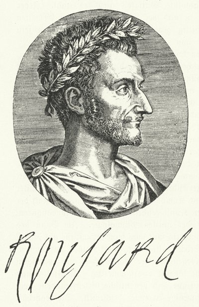 Pierre de Ronsard , fransk poet (gravering) av German School