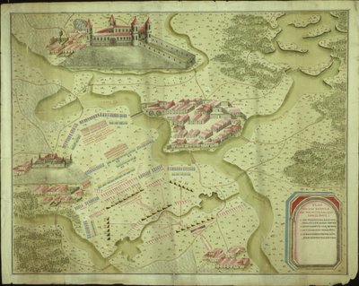Plan for slaget ved Mollwitz 10. april 1741 av German School