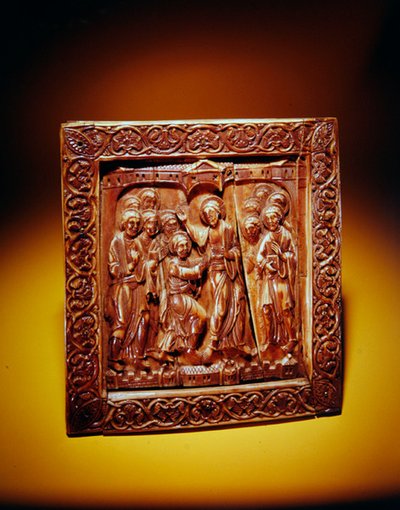 Plakett med tvilende Thomas, ca. 1140-60 (hvalross elfenben) av German School