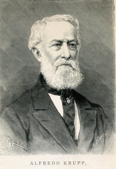 Portrett av Alfred KRUPP (1812-1887), tysk stålindustrimann av German School