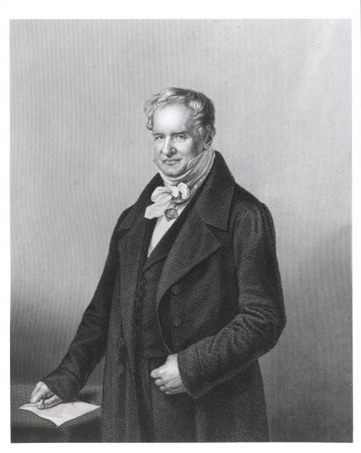 Portrett av baron Alexander von Humboldt (1769-1859) av German School