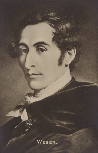 Portrett av Carl Maria von Weber av German School