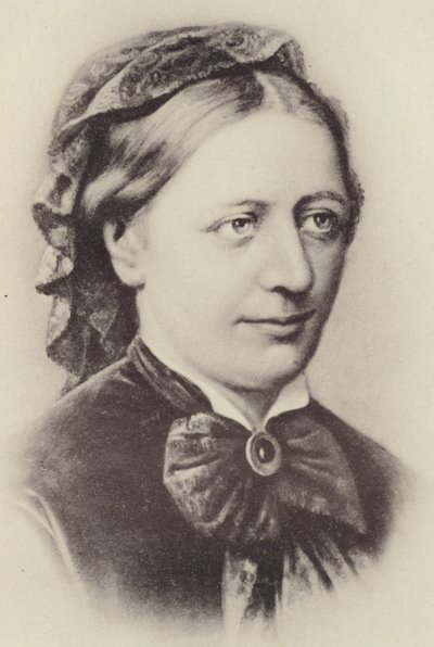 Portrett av Clara Schumann av German School