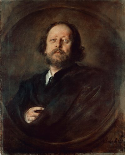 Portrett av den tyske forfatteren Paul Johann Ludwig von Heyse av German School