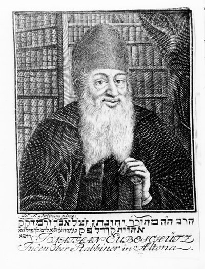 Portrett av Jonathan Eubeschutz, overrabbiner i Altona av German School