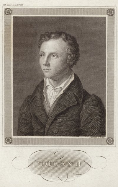 Portrett av Ludwig Uhland av German School