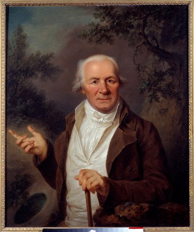 Portrett av menneskemaleri av den tyske skolen. Brest fra 1700-tallet, Museum of Fine Arts av German School