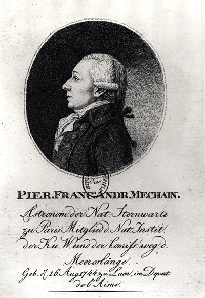 Portrett av Pierre Mechain (1744-1804) av German School