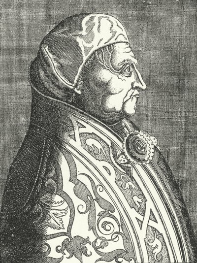 Portrett av pave Pius II (gravering) av German School