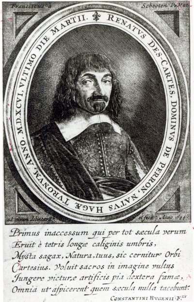Portrett av Rene Descartes, 1644 av German School