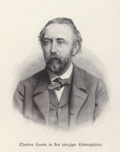 Portrett av Theodor Storm av German School