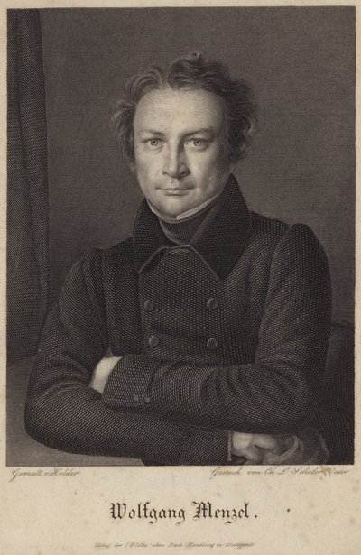 Portrett av Wolfgang Menzel av German School